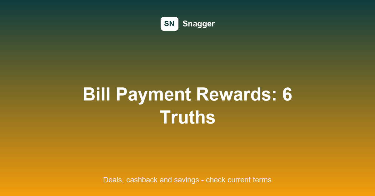 Credit Card Bill Payment Rewards: 6 Smart Truths About Earning On Bills